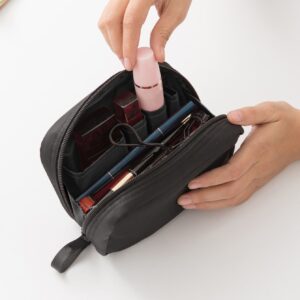1pc Black Lipstick Bag Mini Portable Makeup Bag For Women Girls